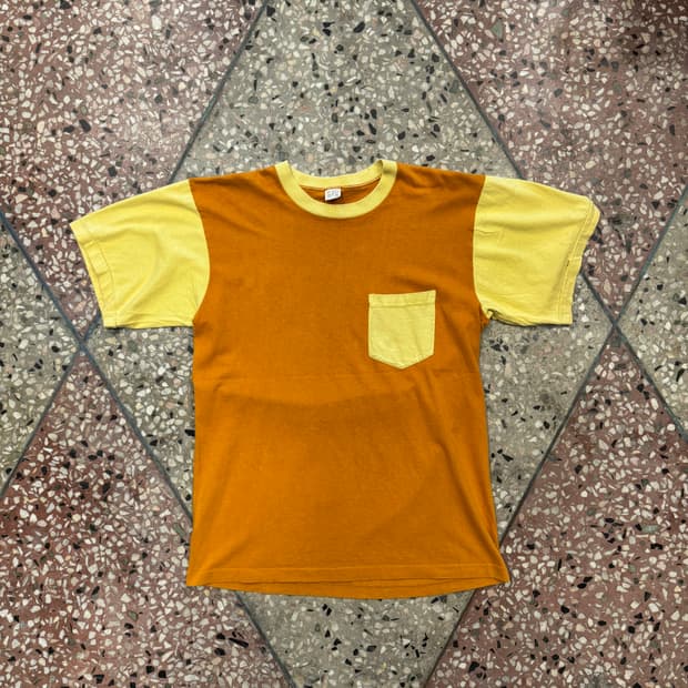 70s Town Craft 투톤 포켓티 (XL)