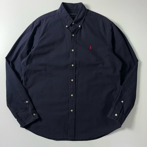 Polo  폴로 랄프로렌 자수 코튼 네이비 셔츠 