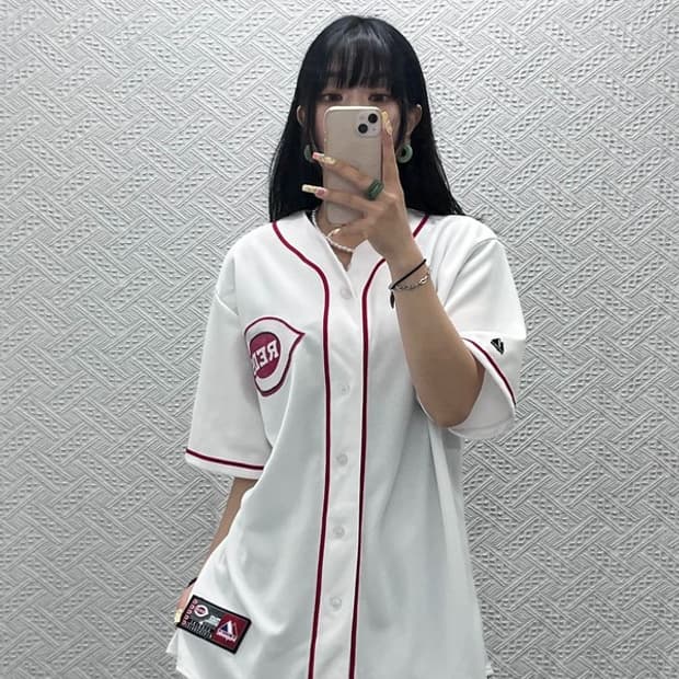 마제스틱 레트로 신시내티 추신수 야구 유니폼 반팔 셔츠 L C13977