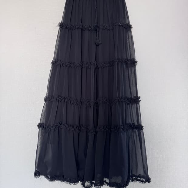 Mayjay 쉬폰프릴 롱스커트