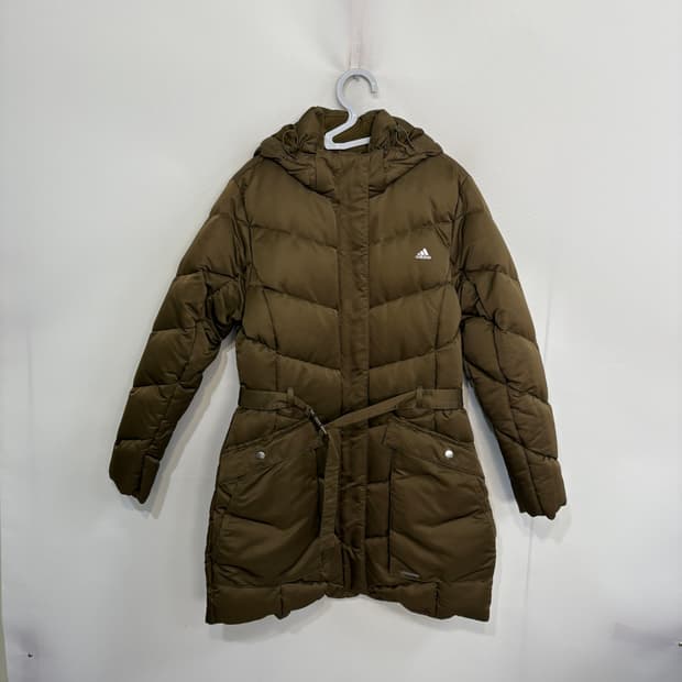 아디다스 여성 덕다운 롱패딩 100 브라운
