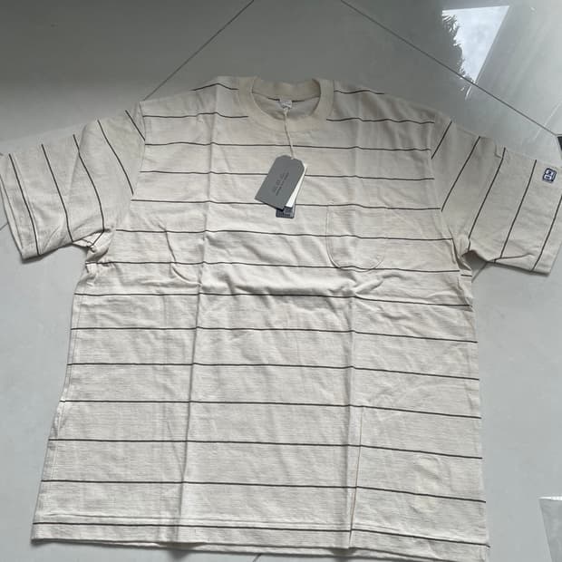 STRIPE POCKET  HALF SLEEVE  스트라이프 반팔