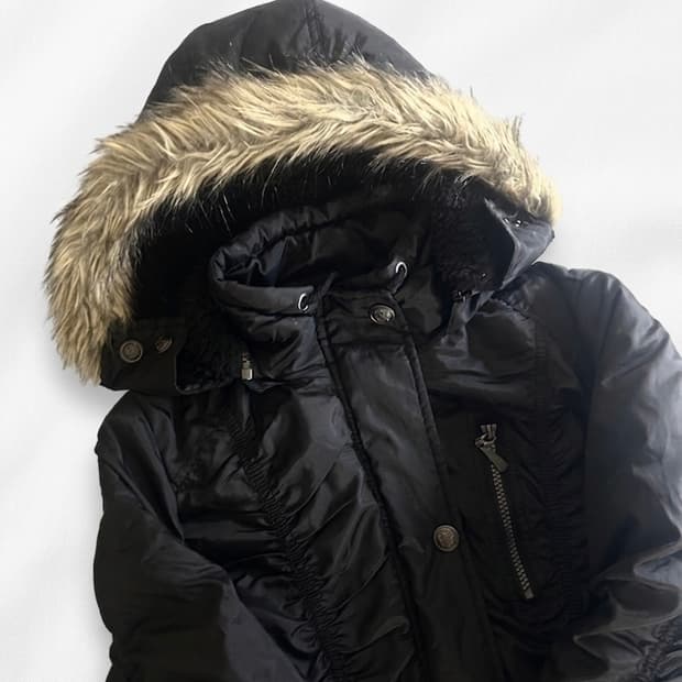 sky bomber vintage black shirring jacket