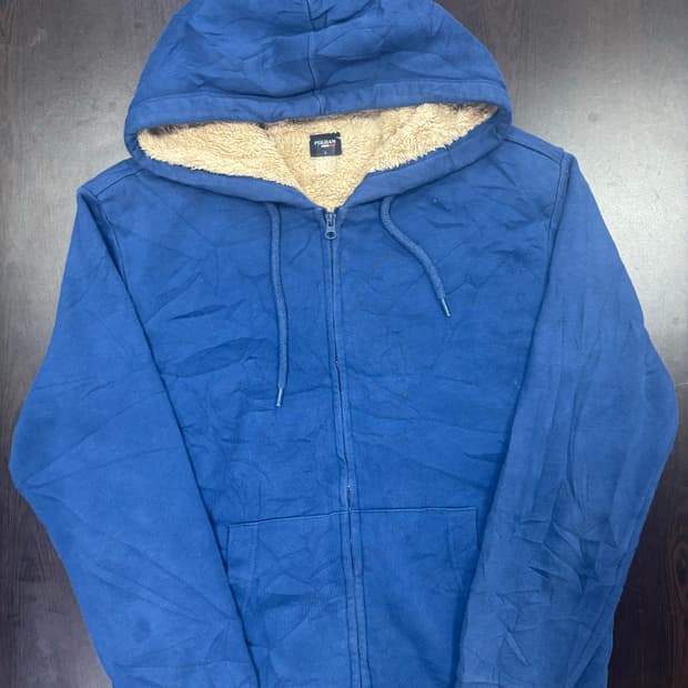 폴햄 블루 후리스 후드집업 L