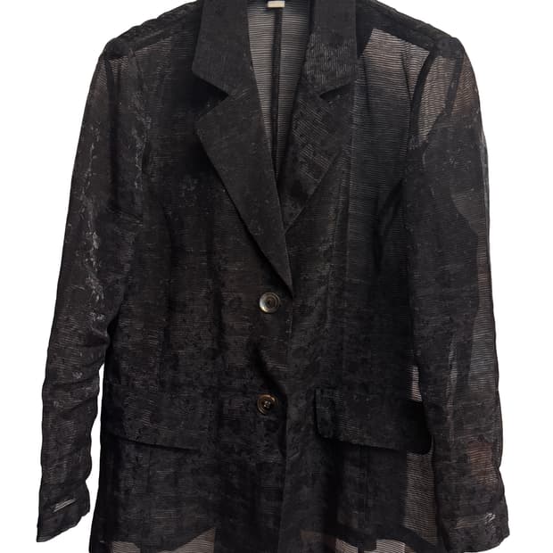 시스루 자카드 블레이저