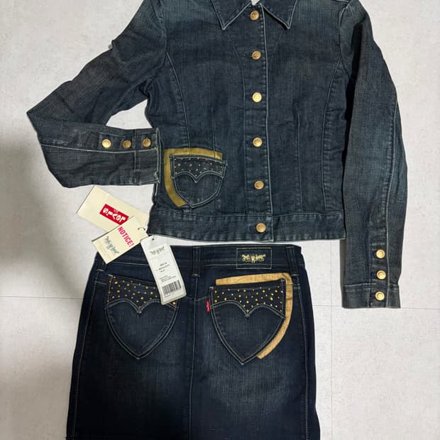 리바이스 00s 청자켓 셋업 새상품
