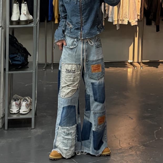 어반아웃피터스 크롭 데님 바이커자켓 A2744