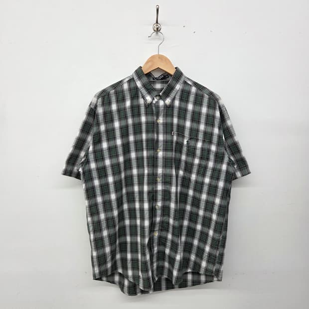 폴로 랄프로렌 체크 반팔 셔츠 남L