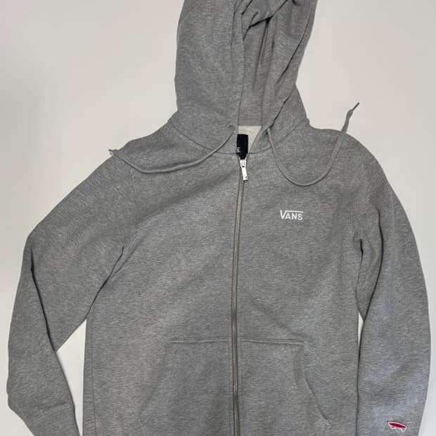 반스 Vans 트레이닝 기본 기모 후드집업 M 그레이