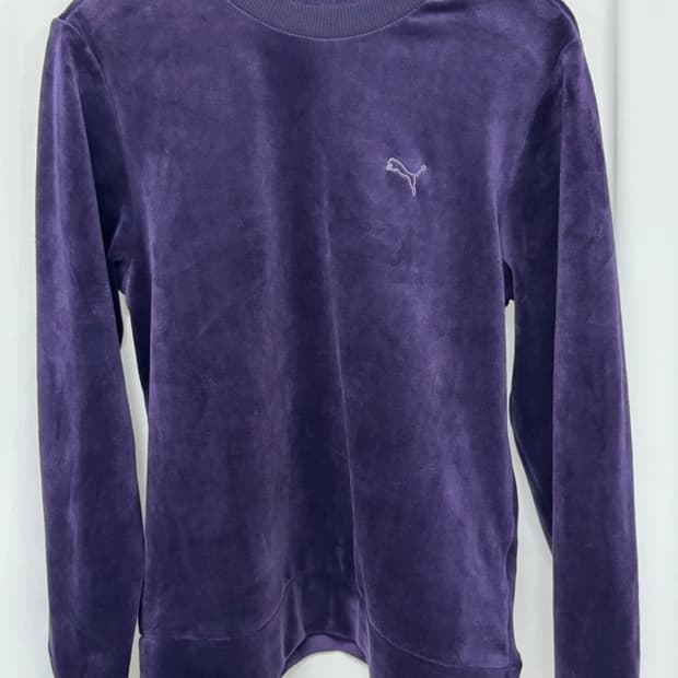 PUMA 벨벳 맨투맨 퍼플