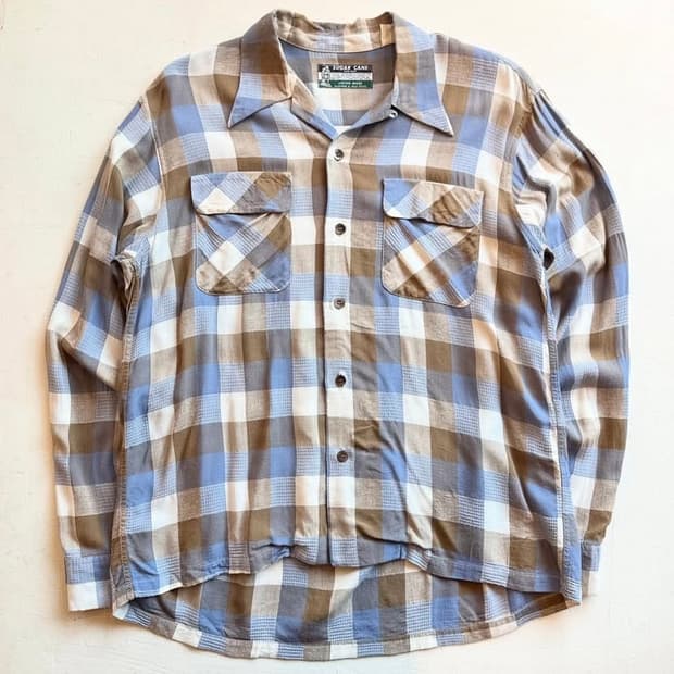 90년대 슈가케인 체크 셔츠