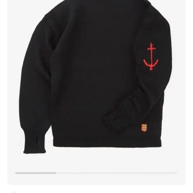 건지울른스 피셔맨 홀가먼트 스웨터 블랙 44(105)