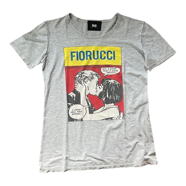 D&G FIORUCCI 빅 프린팅 티셔츠