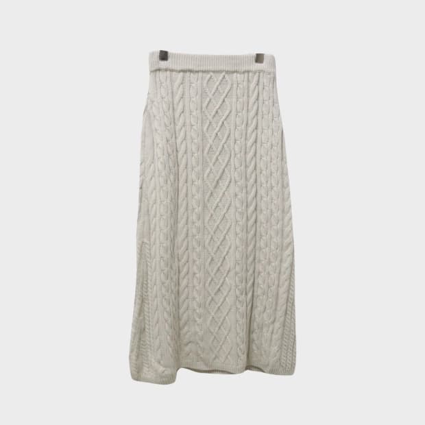 TITIVATE 꽈배기 니트 롱 스커트 62309