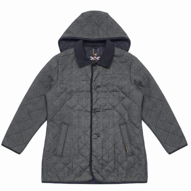 라벤햄 울 퀼팅 자켓 글렌체크 L (105) lavenham