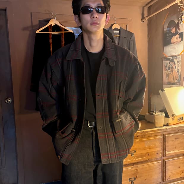 80S KOLON GLEN CHECK BOMBER XL