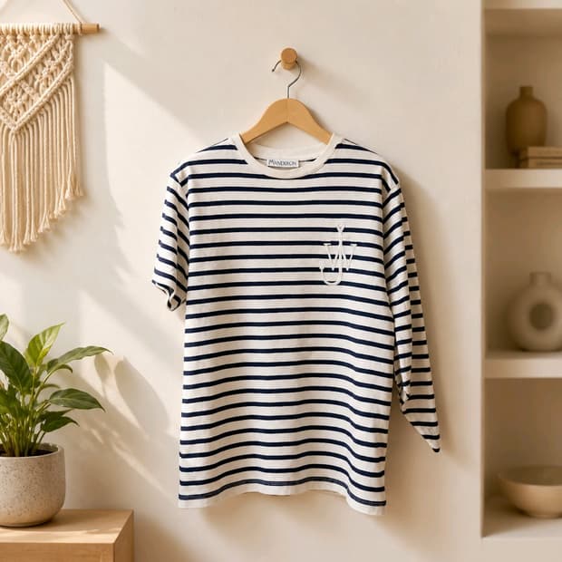 JW앤더슨(JW ANDERSON) 앵커 로고 스트라이프 티셔츠 XS사이즈
