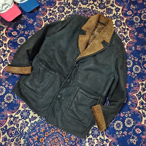 파울로구찌(Paologucci) 90's 빈티지 양가죽 양털 무스탕 