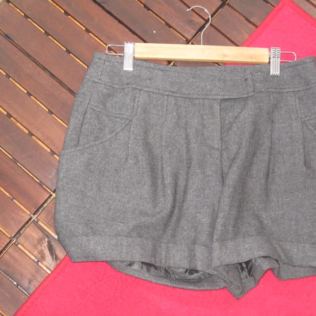vintage charcoal balloon short pant