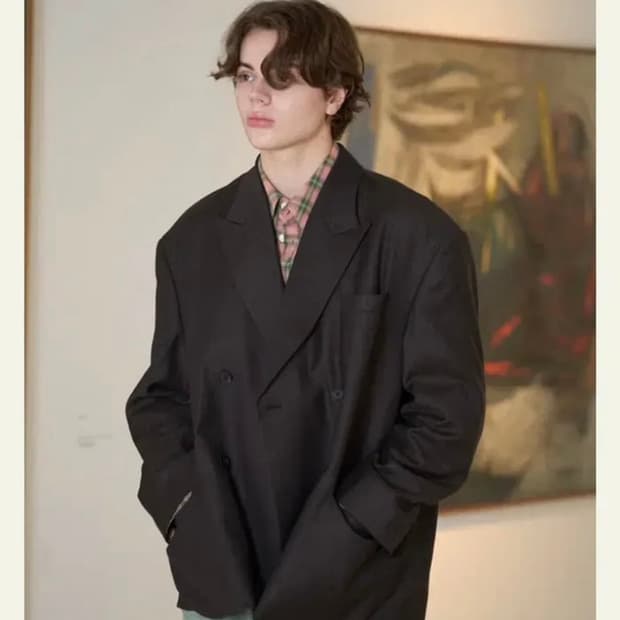 웨이비니스 브라운 대디핏 더블 블레이저 2사이즈