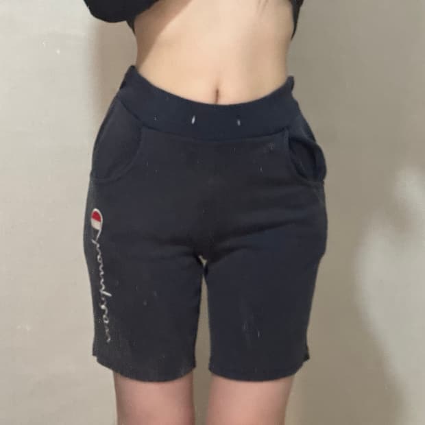 챔피온 레터링 로고 7부 반바지