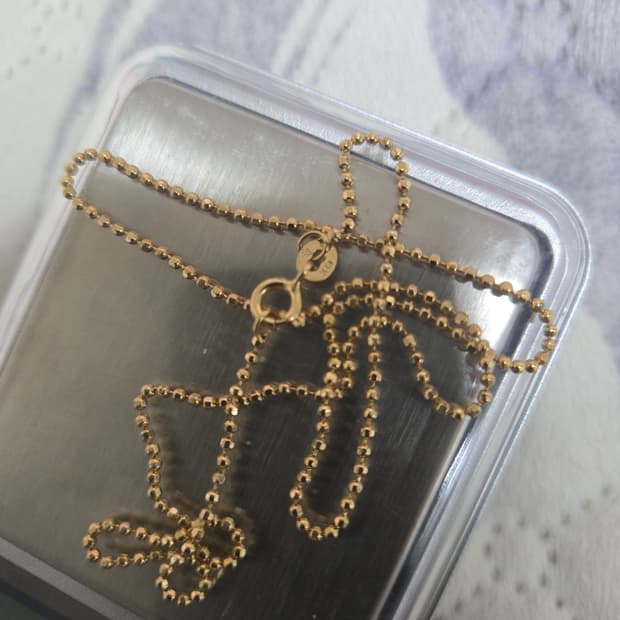 18k 볼 목걸이 41,5센티