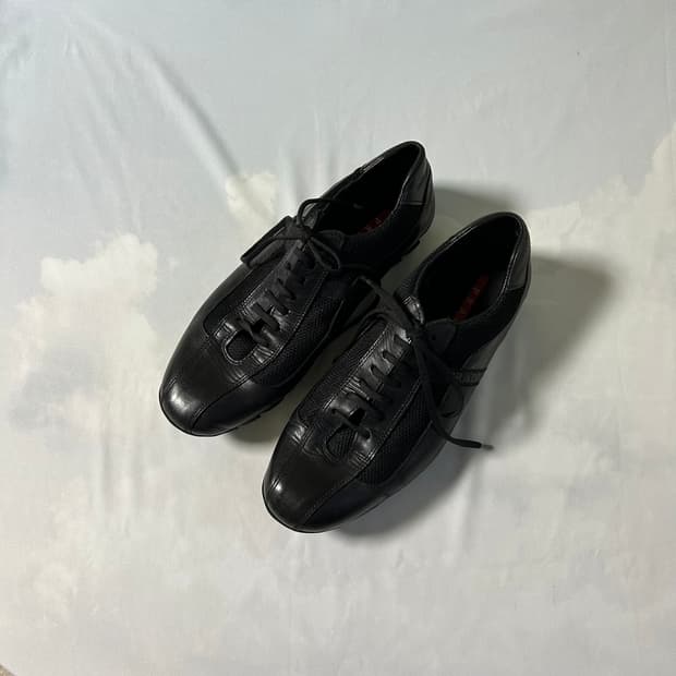 Prada sports leather sneakers