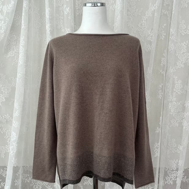 S) 파비아나 필리피 캐시미어 블렌드 니트 브라운