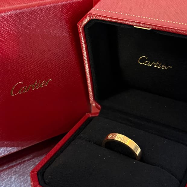 (55)까르띠에 c드 1P 4mm 다이아 웨딩링