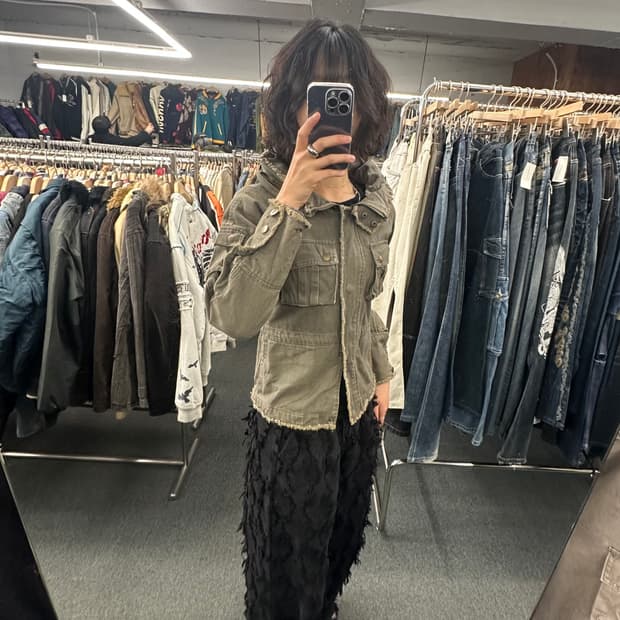 M)Locstyle 빈티지 여성 야상 자켓