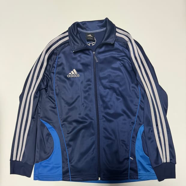 아디다스 올드스쿨 안감 기모 니트 트랙탑 져지 M 95 네이비