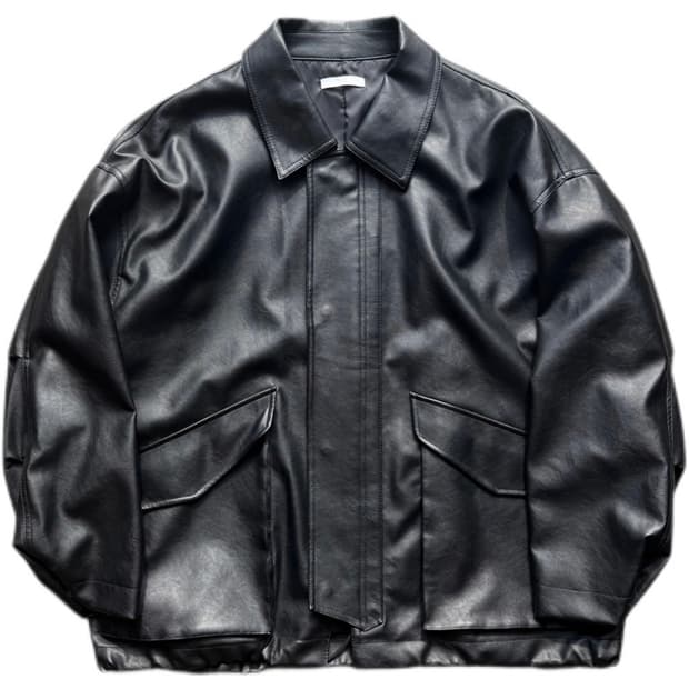WYM 페이크레더 자켓 M(2XL)