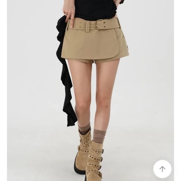 반셀 와이드치마 팬츠 새상품 블랙 