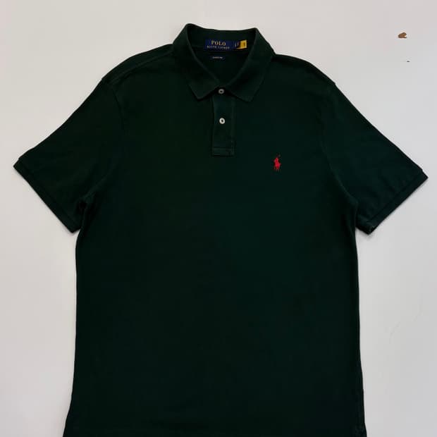 Polo 폴로랄프로렌 신형 QR 딥그린 카라티 
