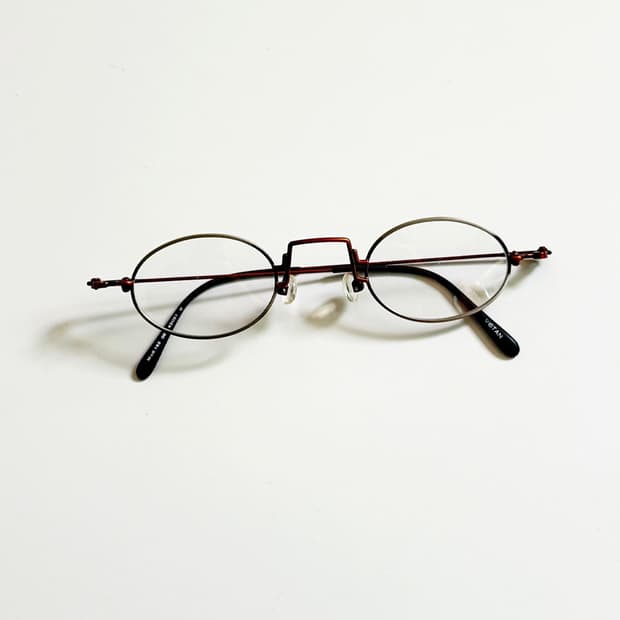 90s VISTAN 투톤 슬림 오벌 와이어 빈티지 안경