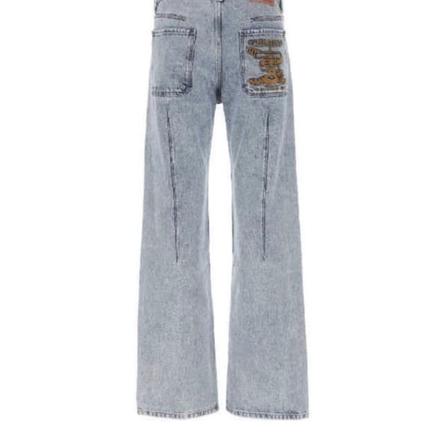 와이 프로젝트 자수 로고 데님 팬츠