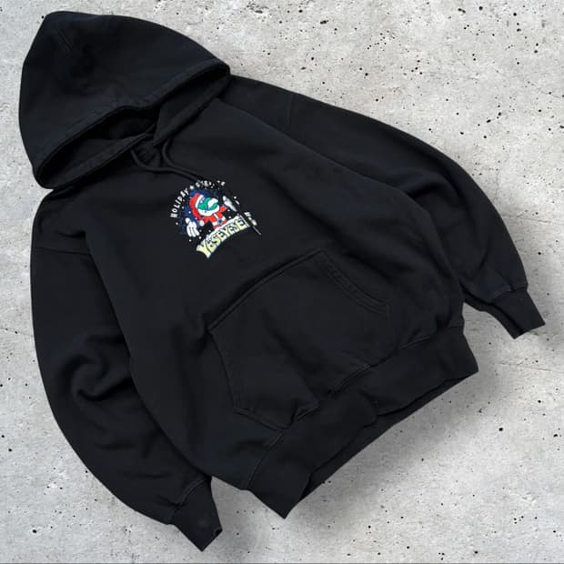 [L] YESEYESEE 예스아이씨 산타 블랙 후드티 D34