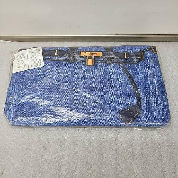 미사용 새제품 다용도 청색 데님 진저백.
37x27x19cm