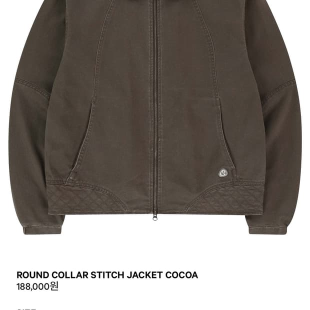 coyseio ROUND COLLAR STITCH JACKET COCOA