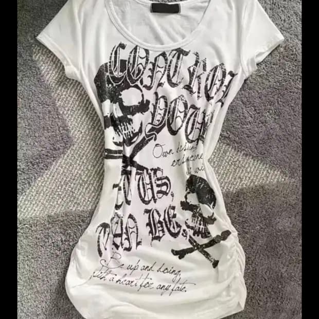 Y2K 일본 빈티지 하라주쿠 고스펑크 양산형 지뢰계 펑크 