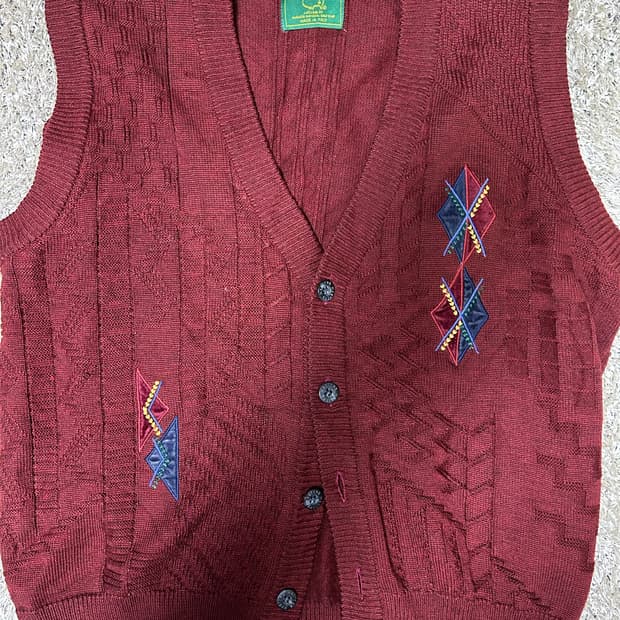 이태리제 마스터즈 울 니트베스트 사이즈 105