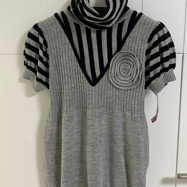 일본브랜드 반소매 꽃니트 44,55