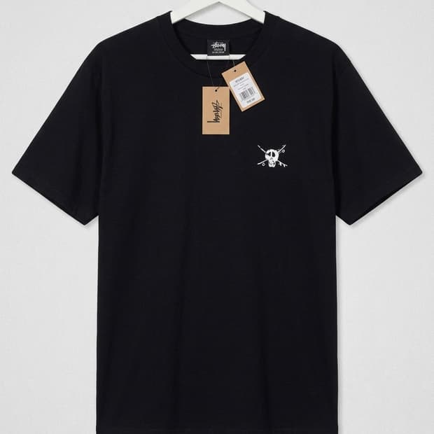 스투시(Stussy) 'LIVE CLEAN...' 백로고 반팔티