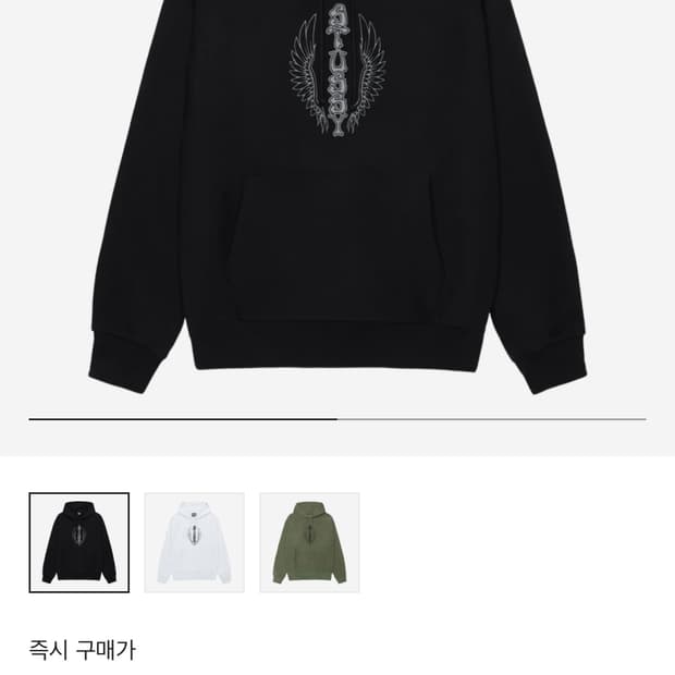 스투시 25신상 윙스 후드티 L