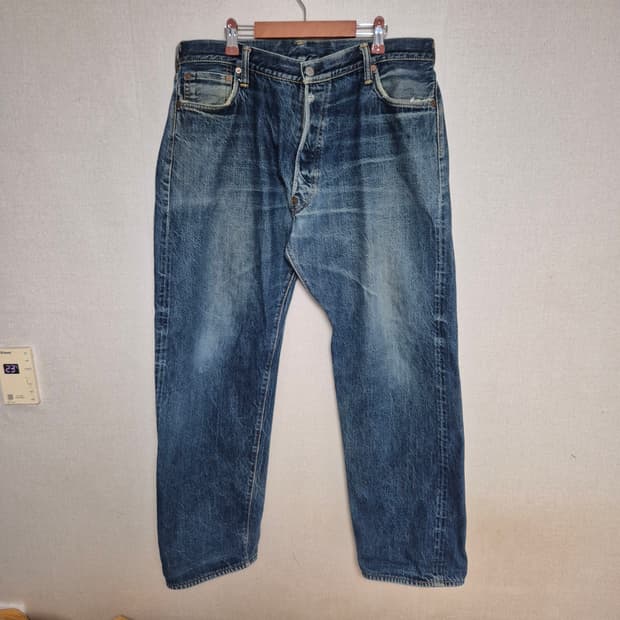 90's evisu 에비수 하드 워싱 데님팬츠