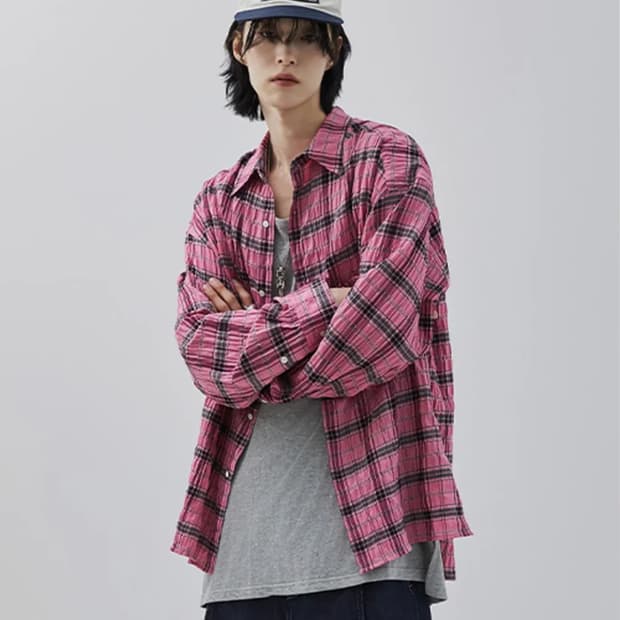 밈더워드로브 믹스베리 핑크 셔츠 3사이즈 새제품