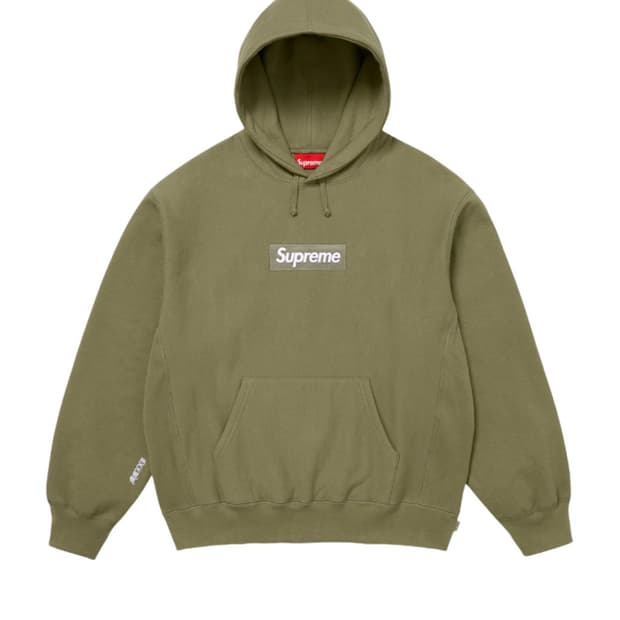 슈프림 박스로고 후드 라이트 올리브 25FW XL