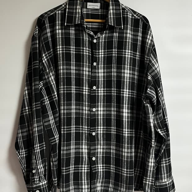 필루미네이트 오버핏 체크 셔츠 남방 XL