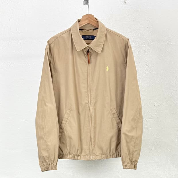 폴로 랄프로렌 베이지  코튼쉘 옐로우 포니 베이포트 자켓
