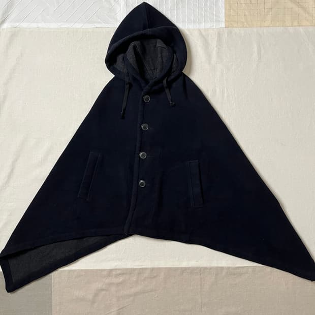 꼼데가르송 멜튼 울 케이프 자켓 판초 comme des garcons